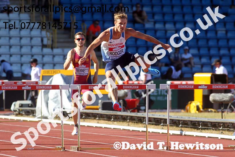Mens 400 metres hurdles, Muller British Championships, Alexander Stadium, Birmingham. Photo: David T. Hewitson/Sports for All Pics